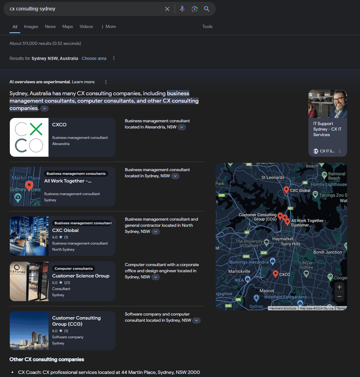 AI gemini search cx consulting